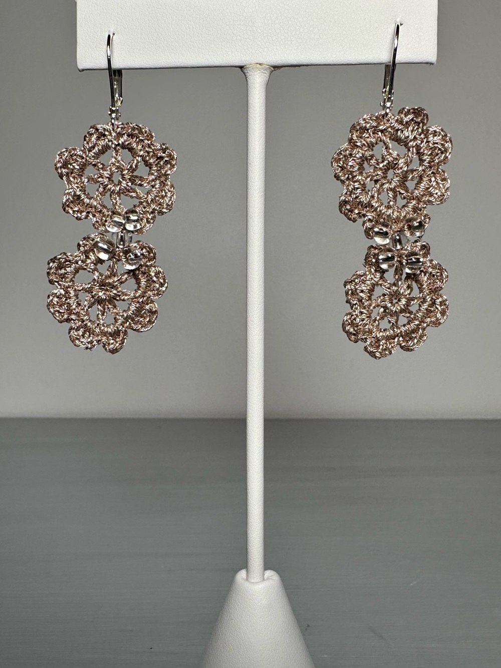 Handmade Crochet Floral Earrings